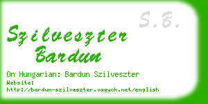 szilveszter bardun business card